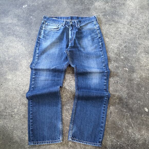 Levi's 514 Jeans Mens 34x32 Blue Pants Slim Straight Retro Skater Y2K Faded - Picture 1 of 8